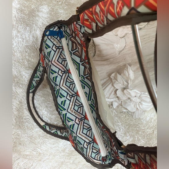 CINDA B Cream Nylon Quilted Shoulder Purse - Picture 8 of 9